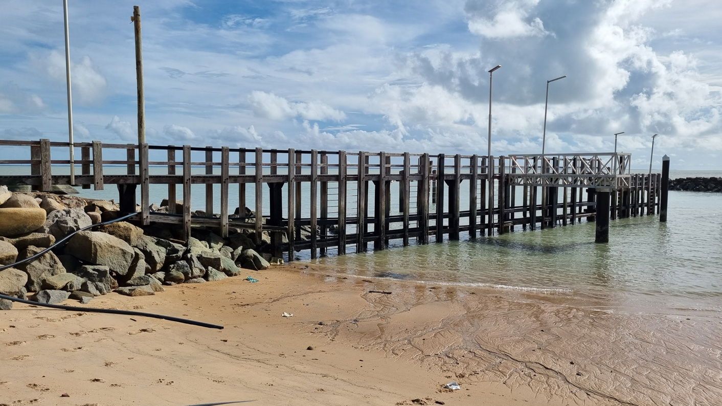 Completed jetty at Dauan as part of make safe repair works in the Torres Strait Marine Infrastructure Program